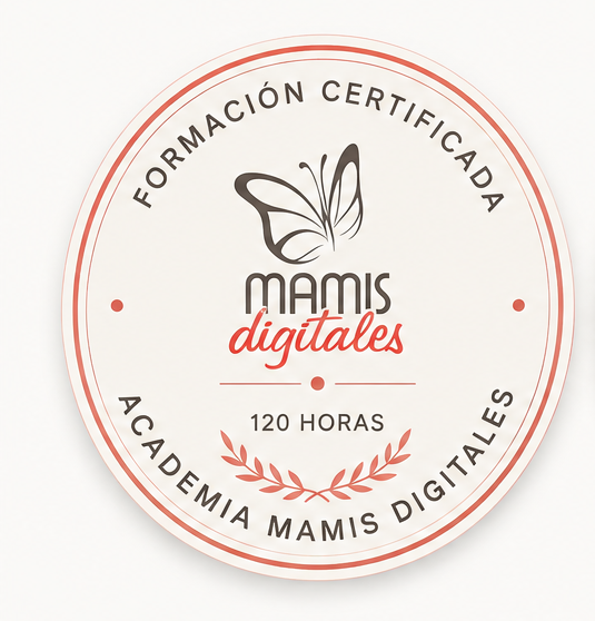 Sello de formación certificada de Mamis Digitales